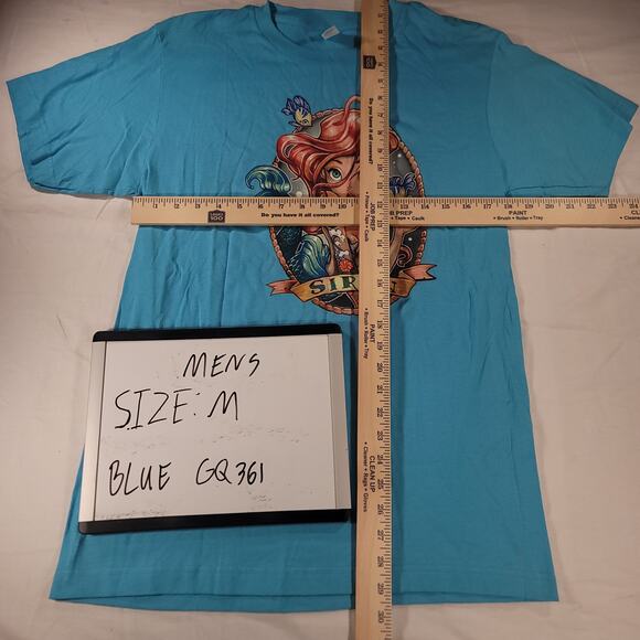 Siren Mermaid Tultex Graphic Crew Neck T Shirt Mens Size Medium M Blue - Picture 6 of 9